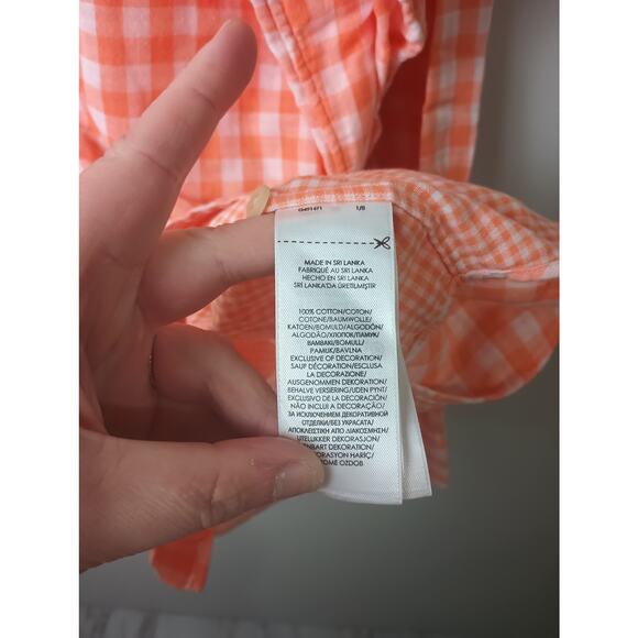 Ralph Lauren Men's Orange Check Plaid Button Down Shirt Size XXL - Picture 4 of 5